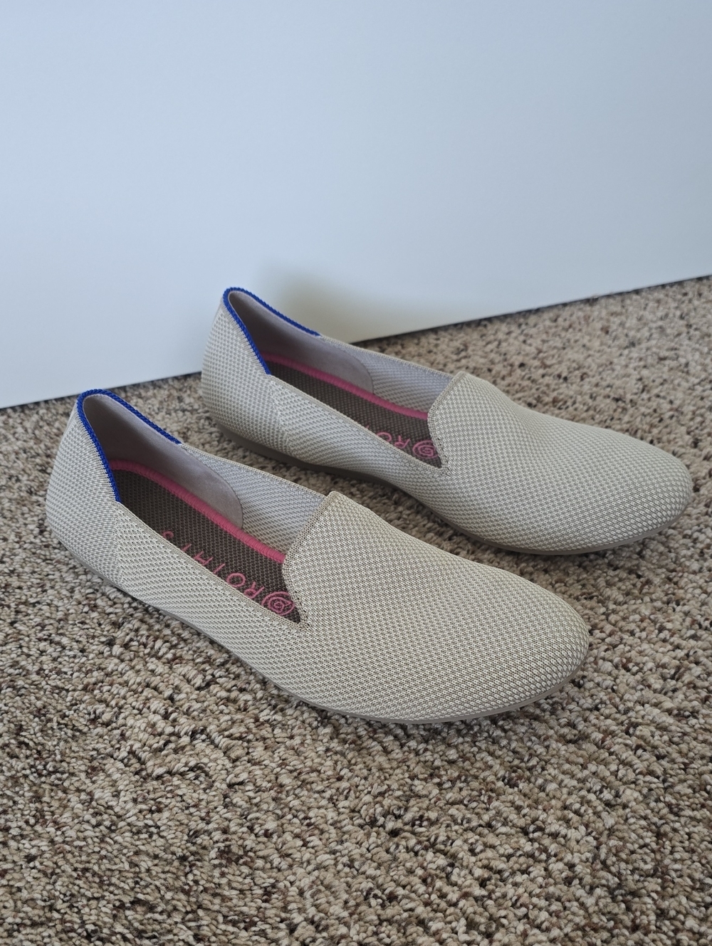 Rothys sz 9 Loafer Linen Double Stitch